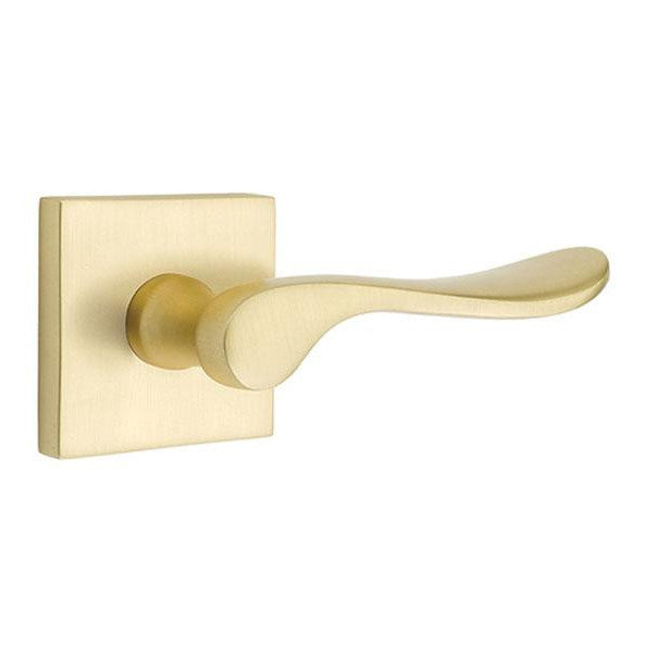 Emtek Solid Brass Luzern Lever With Square Rosette (Several Finish Options) EMTEK