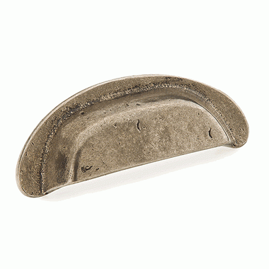 4 1/8 Inch (3.50 Inch c-c) Mountain Cup Pull (Italian Nickel Finish) SCHAUB