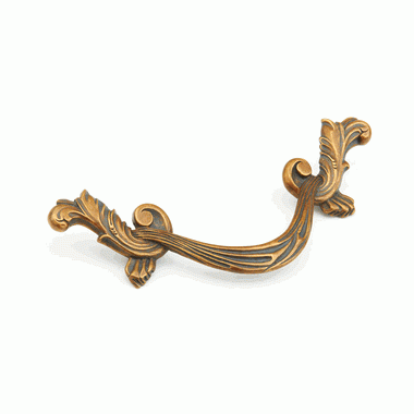 6 Inch (3 1/2 Inch c-c) Symphony French Court Swag Pull (Monticello Brass Finish) SCHAUB