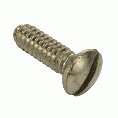 Single 1/2 Inch Solid Brass Wall Switch Plate Screw (Polished Nickel Finish) COPPER MOUNTAIN HARDWARE