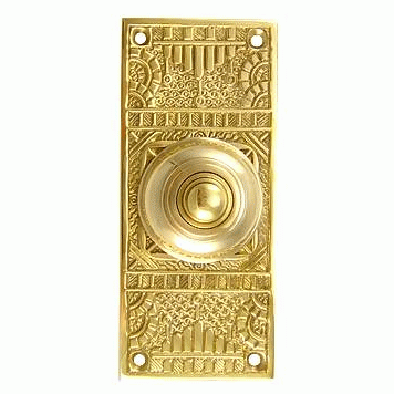 Solid Brass Eastlake Style Door Bell (Polished Brass Finish) COPPER MOUNTAIN HARDWARE