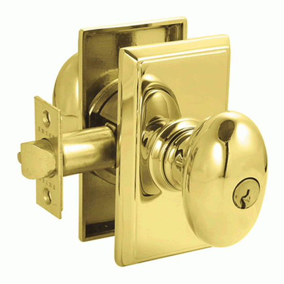 Emtek Solid Brass Luzern Key In Door Lever with Square Rosette EMTEK