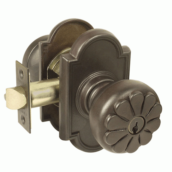 Emtek Solid Brass Petal Key In Door Knob with #11 Rosette EMTEK