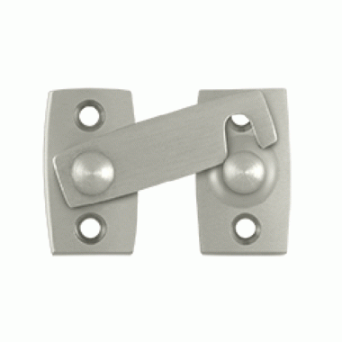 1 3/8 Inch Solid Brass Shutter Bar Door Latch (Brushed Nickel Finish) DELTANA