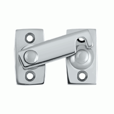 1 3/8 Inch Solid Brass Shutter Bar Door Latch (Polished Chrome Finish) DELTANA