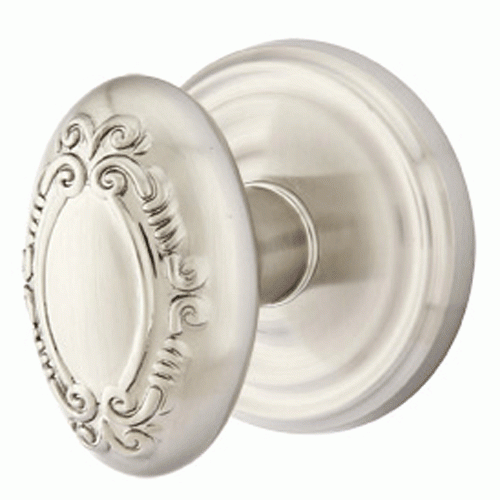 Solid Brass Victoria Door Knob Set With Regular Rosette (Several Finish Options) EMTEK