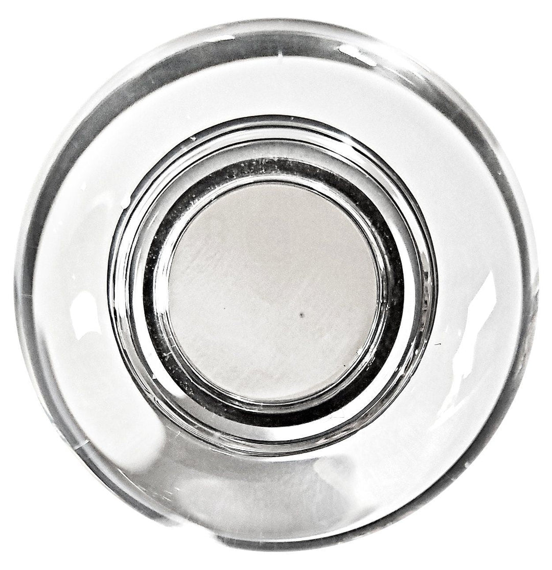 COPPER MOUNTAIN HARDWARE Flat-Faced Round Crystal Clear Glass Cabinet & Furniture Knob