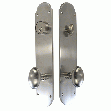 Traditional Oval Deadbolt Entryway Set (Brushed Nickel) COPPER MOUNTAIN HARDWARE