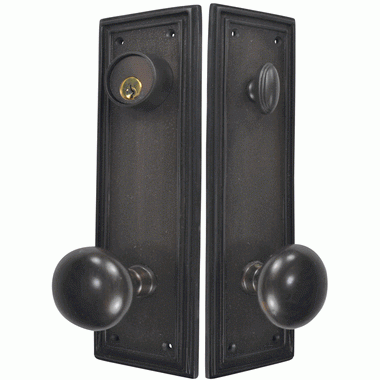 Traditional Square Deadbolt Entryway Set (Oil Rubbed Bronze Finish) COPPER MOUNTAIN HARDWARE