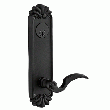 Tuscany #16 Keyed Style Passage Entryway Set (Flat Black Bronze Finish) EMTEK