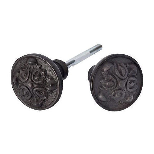 Solid Brass Romanesque Spare Door Knob Set (Black Bronze) COPPER MOUNTAIN HARDWARE