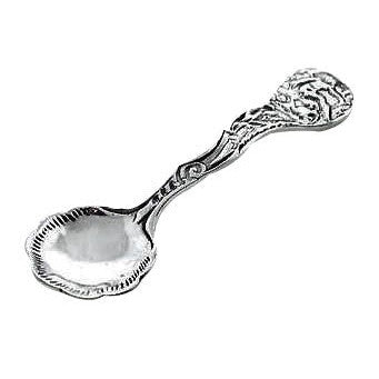 Venus Style Scalloped Sterling Salt Spoon COPPER MOUNTAIN HARDWARE