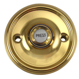 Solid Brass Traditional Style Doorbell (Polished Brass Finish) COPPER MOUNTAIN HARDWARE