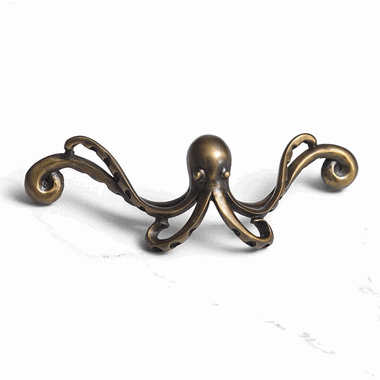 1 1/2 Inch (4 1/4 Inch c-c) Symphony Inlays Octopus Pull (Estate Dover Finish) SCHAUB