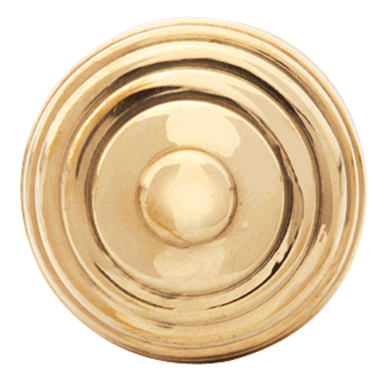 1 1/2 Inch Solid Brass Circular Knob (Lacquered Brass Finish) COPPER MOUNTAIN HARDWARE