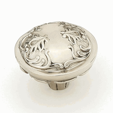 1 1/4 Inch Cantata Round Knob (White Bronze Finish) SCHAUB