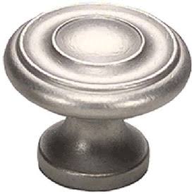 1 1/4 Inch Colonial Round Knob (Distressed Nickel Finish) SCHAUB