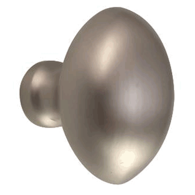 1 1/4 Inch Traditional Solid Brass Egg Knob (Brushed Nickel Finish) DELTANA