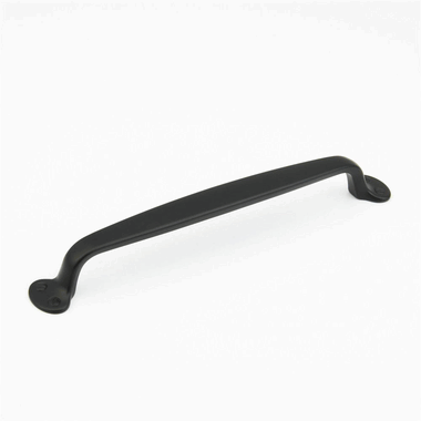 14 1/4 Inch (12 Inch c-c) Country Style Pull (Matte Black Finish) SCHAUB