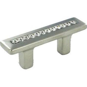 2 1/2 Inch (1 1/4 Inch c-c) Skyevale Cabinet Pull with Crystals (Polished Chrome Finish) SCHAUB