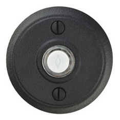 2 5/8 Inch Wrought Steel Doorbell Button with Disk Rosette EMTEK