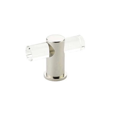 2 Inch Lumiere Acrylic T-Knob (Polished Nickel Finish) SCHAUB