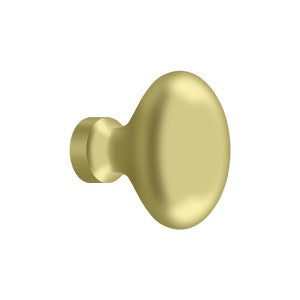 1 1/4 Inch Traditional Solid Brass Egg Knob (Polished Brass Finish) DELTANA