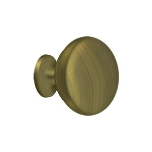 1 1/4 Inch Traditional Solid Brass Round Knob (Several Finishes Available) DELTANA