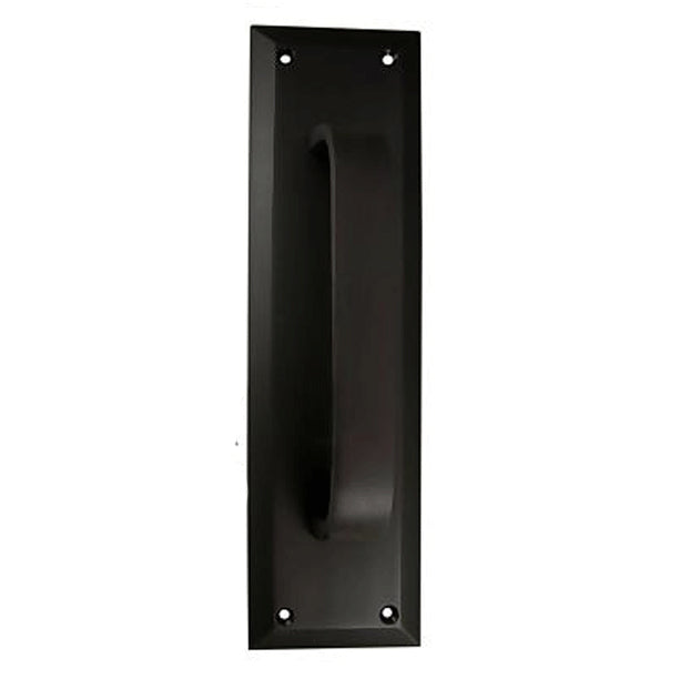 10 Inch Quaker Style Pull and Push Plate Set (Flat Black Finish) COPPER MOUNTAIN HARDWARE