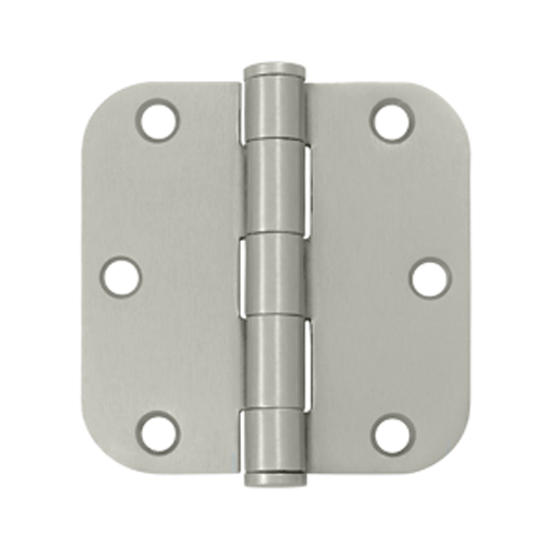 3 1/2 Inch x 3 1/2 Inch Heavy Duty Steel Hinge (Brushed Nickel Finish) DELTANA