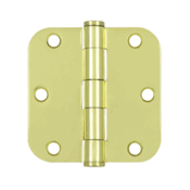 3 1/2 Inch x 3 1/2 Inch Heavy Duty Steel Hinge (Polished Brass Finish) DELTANA