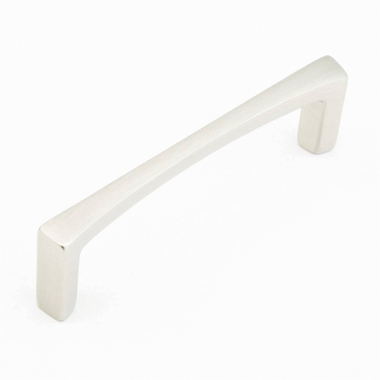 4 1/4 Inch (4 Inch c-c) Italian Contemporary Pull (Brushed Nickel Finish) SCHAUB