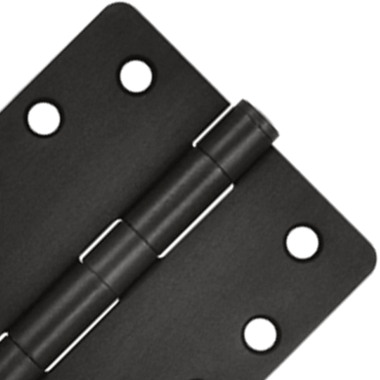4 Inch x 4 Inch Heavy Duty Steel Hinge (1/4 Radius Corner, Oil Rubbed Bronze Finish) DELTANA
