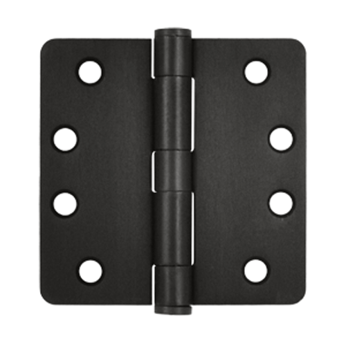 4 Inch x 4 Inch Heavy Duty Steel Hinge (1/4 Radius Corner, Oil Rubbed Bronze Finish) DELTANA