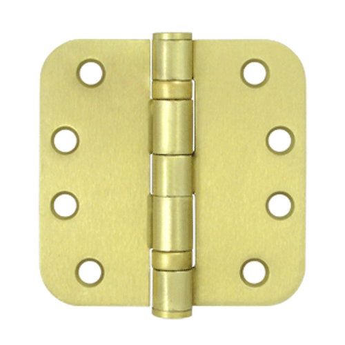 4 Inch x 4 Inch Heavy Duty Steel Hinge (Brushed Brass Finish) DELTANA