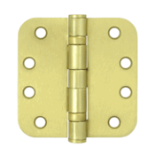 4 Inch x 4 Inch Heavy Duty Steel Hinge (Brushed Brass Finish) DELTANA