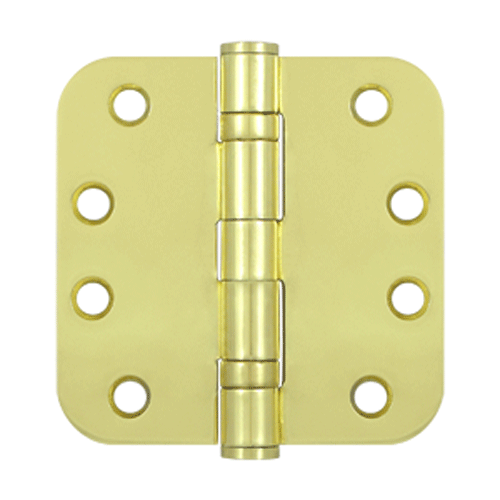 4 Inch x 4 Inch Heavy Duty Steel Hinge (Polished Brass Finish) DELTANA