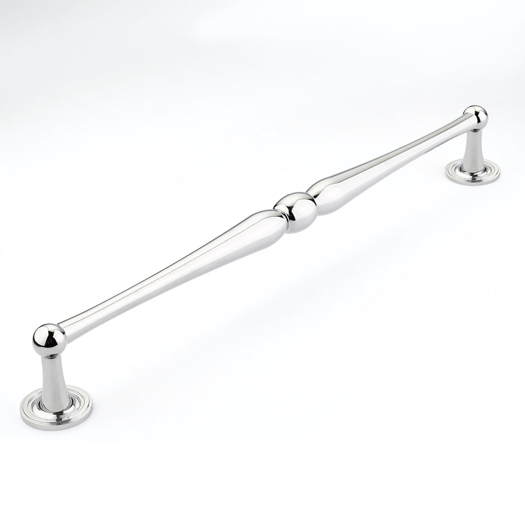 15 3/4 Inch (15 Inch c-c) Atherton Pull with Plain Footplates (Polished Chrome Finish) SCHAUB