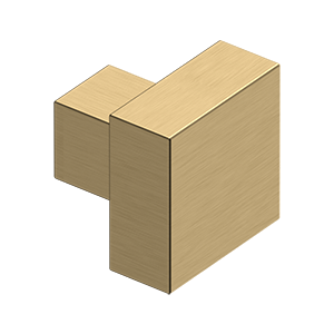 1 1/4 Inch Solid Brass Modern Square Cabinet & Furniture Knob (Several Finishes Available) DELTANA