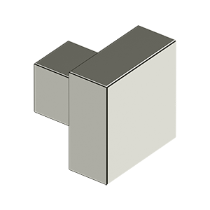 1 1/4 Inch Solid Brass Modern Square Cabinet & Furniture Knob (Several Finishes Available) DELTANA