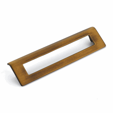 7 Inch (6 1/4 Inch c-c) Finestrino Angled Rectangle Pull (Burnished Bronze Finish) SCHAUB