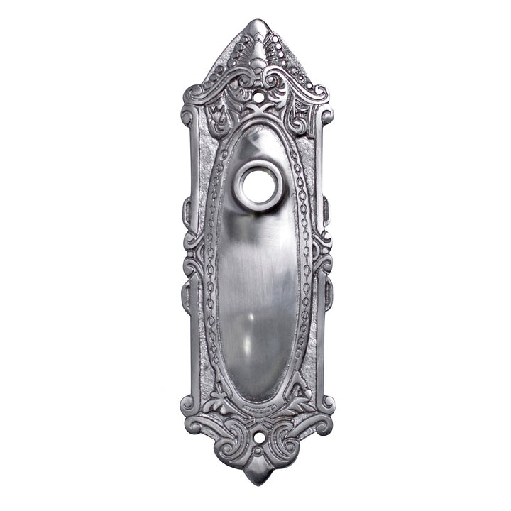 7 1/4 Inch Solid Brass Ornate Victorian Back Plate (Polished Brass) COPPER MOUNTAIN HARDWARE