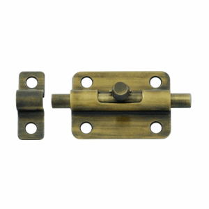 3 Inch Solid Brass Barrel Bolt (Antique Brass Finish) DELTANA