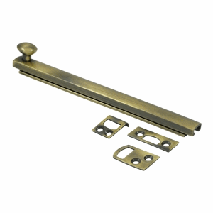 6 Inch Solid Brass Surface Bolt (Antique Brass Finish) DELTANA