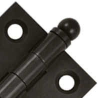 1 1/2 Inch x 1 1/2 Inch Solid Brass Cabinet Hinges (Oil Rubbed Bronze Finish) DELTANA