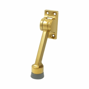 4 Inch Solid Brass Kickdown Door Holder (Polished Brass Finish) DELTANA