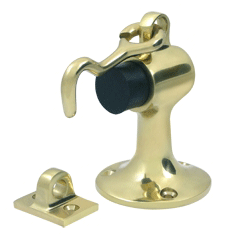 Heavy Duty Floor Mounted Bumper Door Stop (Polished Brass Finish) DELTANA