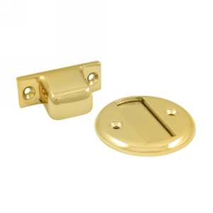 Baseboard Magnetic Door Hold / Door Stop (Polished Brass) DELTANA