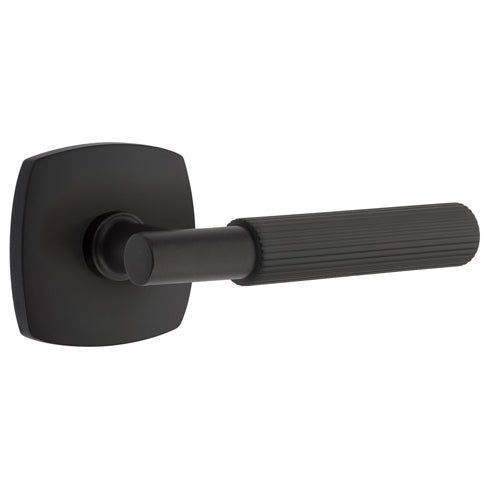 Emtek T-Bar Straight Knurled Lever With Urban Modern Rosette (Several Finishes Available) EMTEK