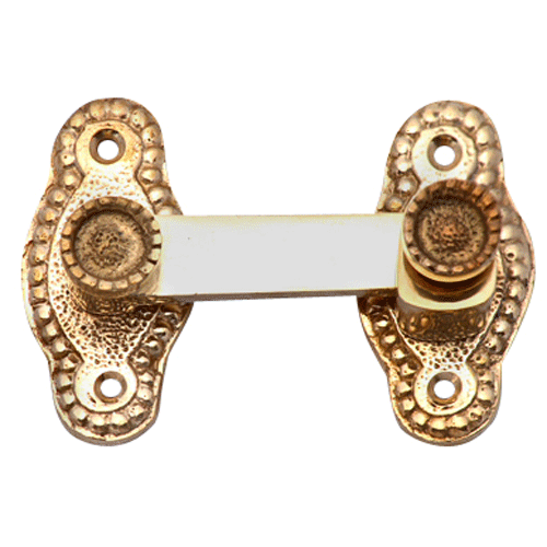 3 Inch Solid Brass Victorian Cabinet Latch (Polished Brass Finish) COPPER MOUNTAIN HARDWARE